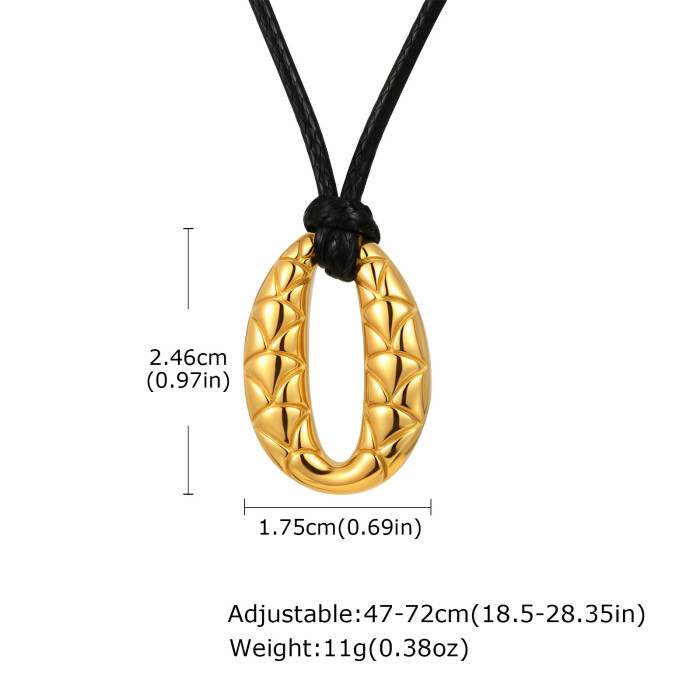 Wholesale Stainless Steel Fishscale Oval Pendant
