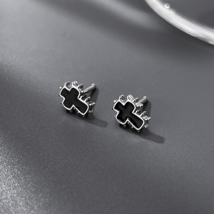 Wholesale Stainless Steel Cross Stud Earrings