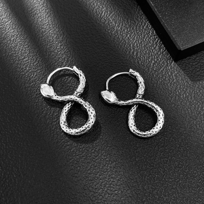 Wholesale Stainless Steel Design Snake Earrings