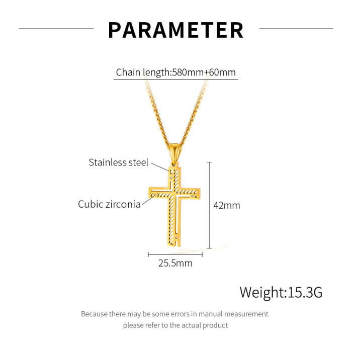 Wholesale Stainless Steel Design Cross Pendant