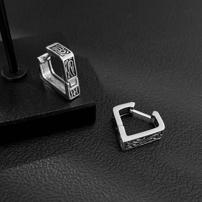Wholesale Stainless Steel Hip Hop Earrings