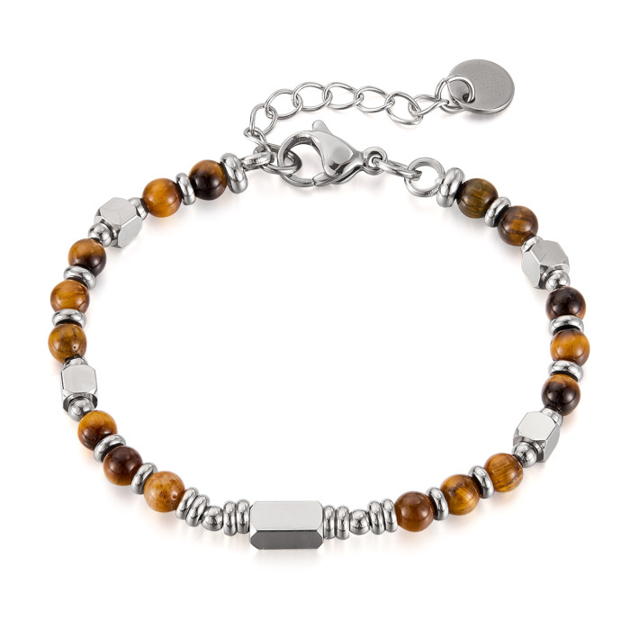 Wholesale Stainless Steel Creative Natural Stone Bracelet