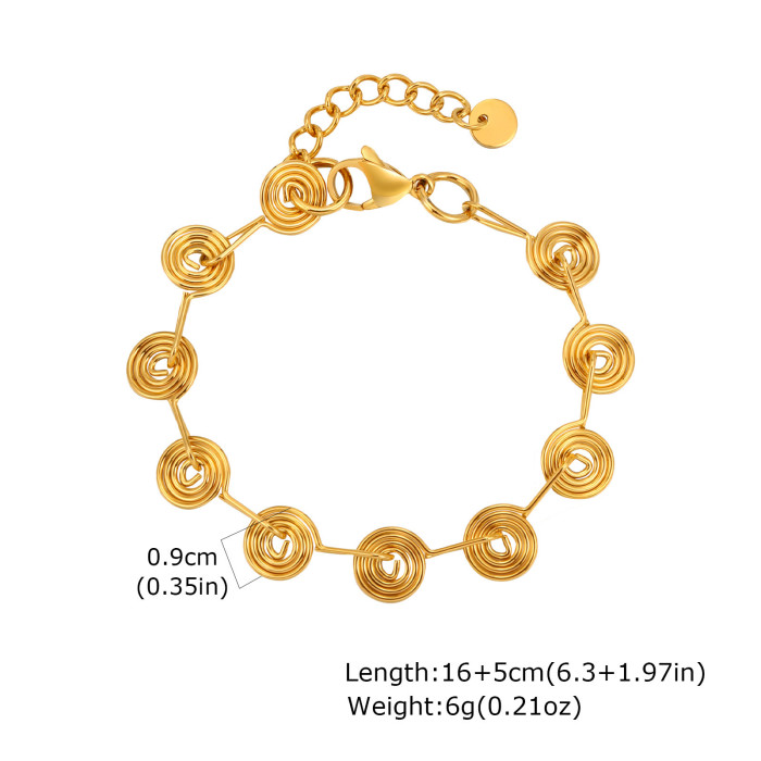 Wholesale Stainless Steel Spiral Bracelet