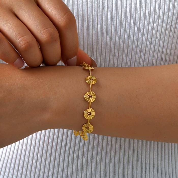 Wholesale Stainless Steel Spiral Bracelet