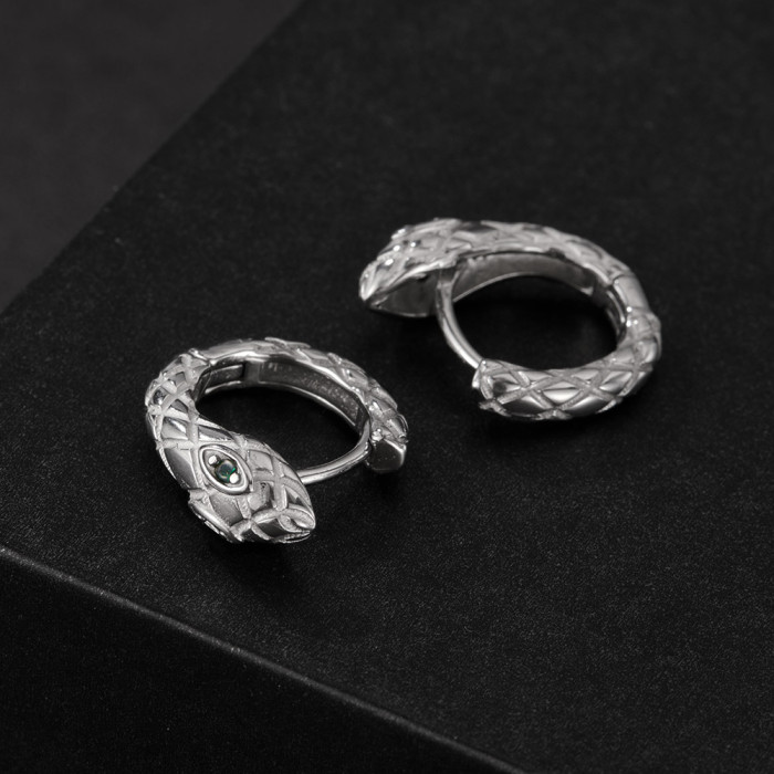 Wholesale Stainless Steel Snake Hoop Earrings