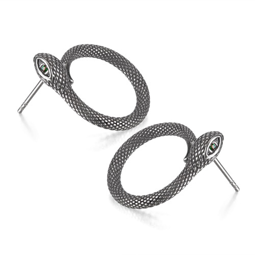 Wholesale Stainless Steel Trendy Snake Stud Earrings