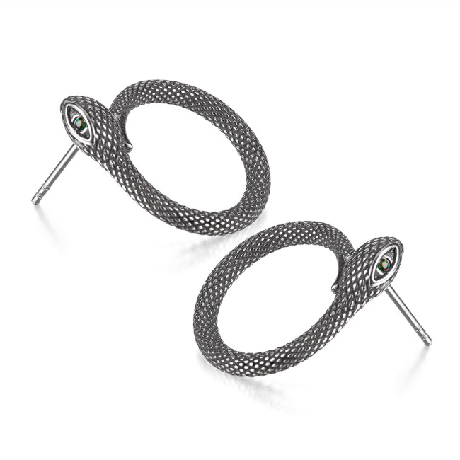 Wholesale Stainless Steel Trendy Snake Stud Earrings