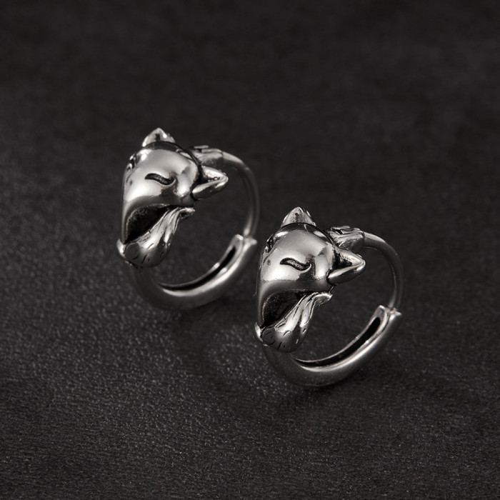 Wholesale Stainless Steel Fox Stud Earrings