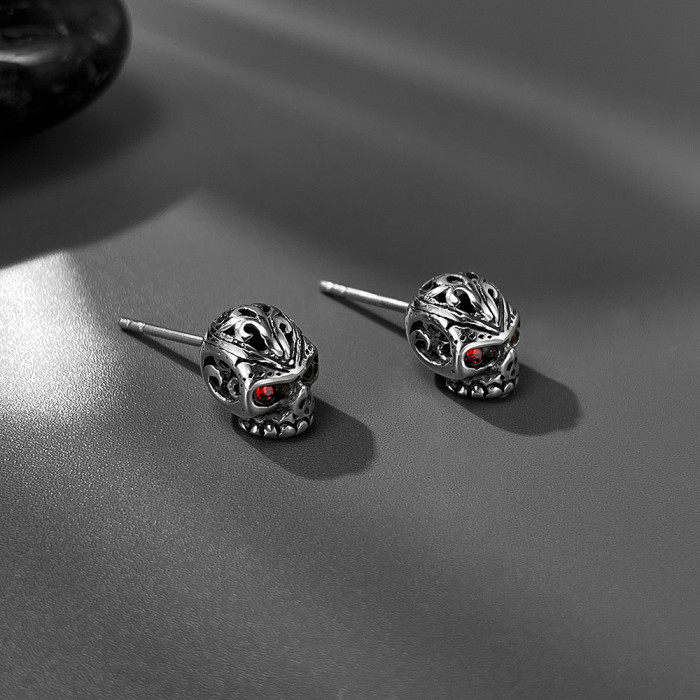 Wholesale Stainless Steel Skull Stud Earrings