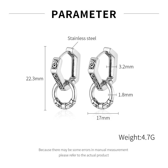 Wholesale Stainless Steel Trendy Earrings