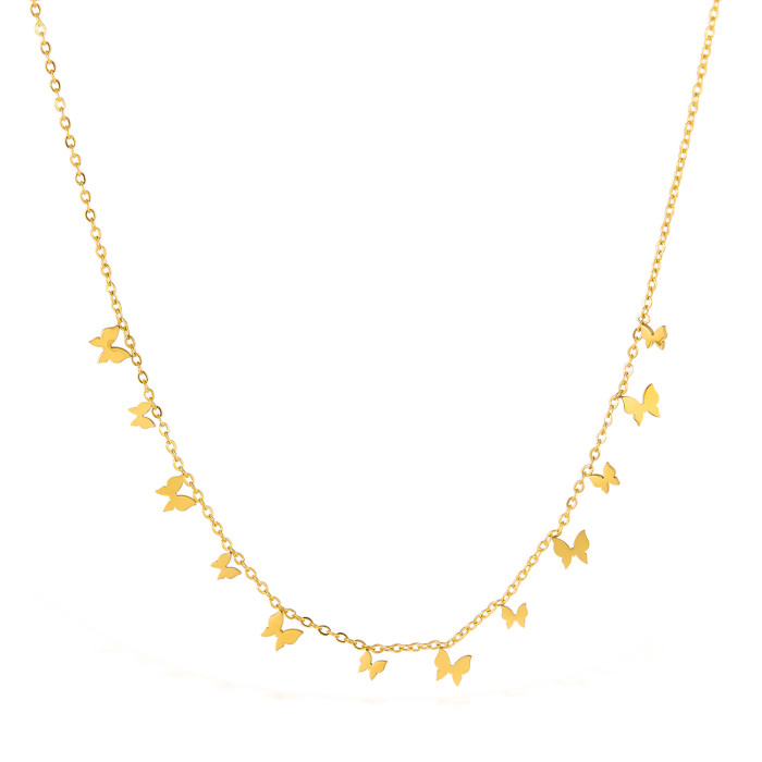Wholesale Stainless Steel Niche Butterfly Necklace