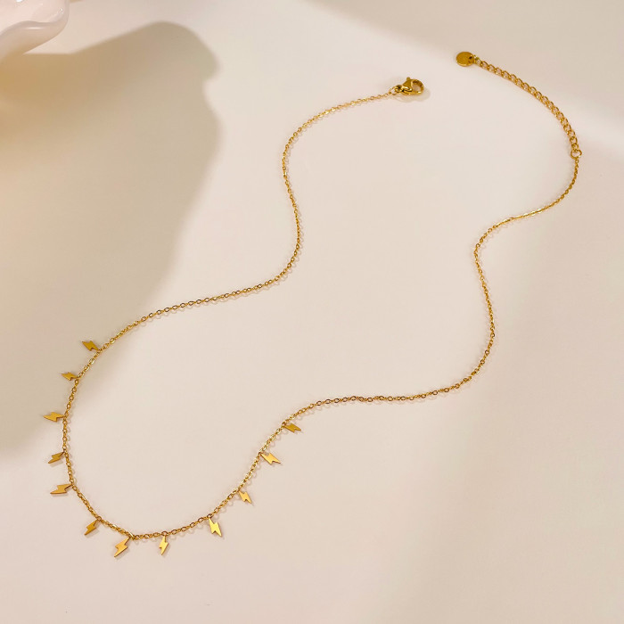 Wholesale Stainless Steel Lightning INS Style Necklace