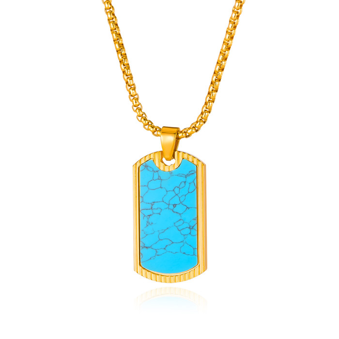 Wholesale Stainless Steel Turquoise Pendants