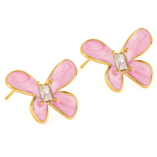 Wholesale Stainless Steel Delicate Butterfly Earrings
