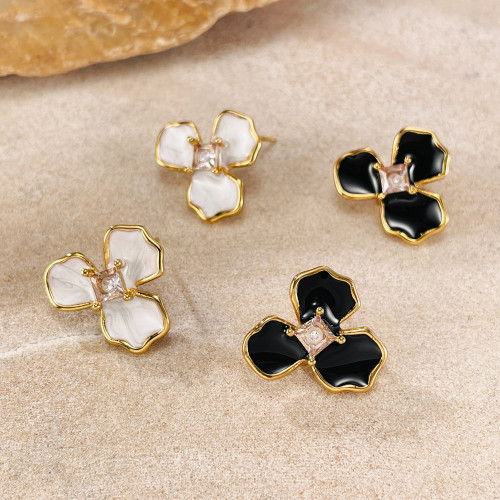 Wholesale Stainless Steel Floral Niche Earrings