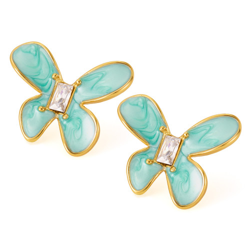 Wholesale Stainless Steel Delicate Butterfly Earrings