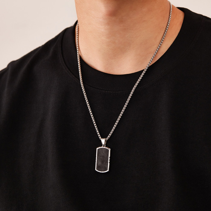 Wholesale Men's Stainless Steel Dog Tag Pendant