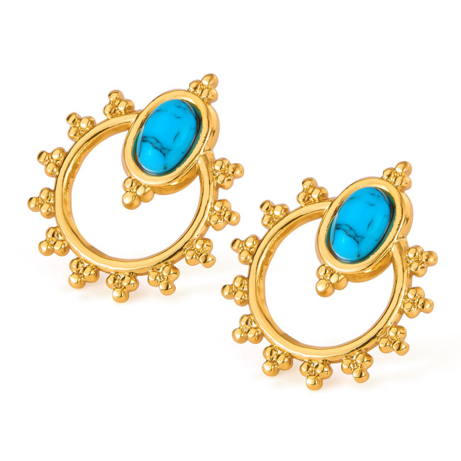 Wholesale Stainless Steel Turquoise Earrings