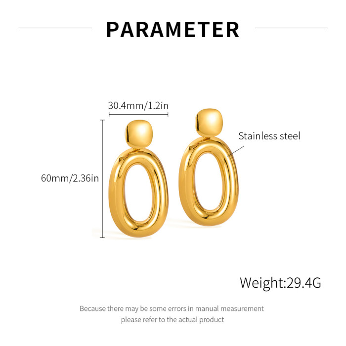 Wholesale Stainless Steel Elegant Simple Earrings
