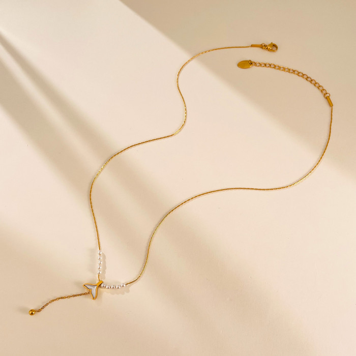 Wholesale Stainless Steel Fishtail Necklace