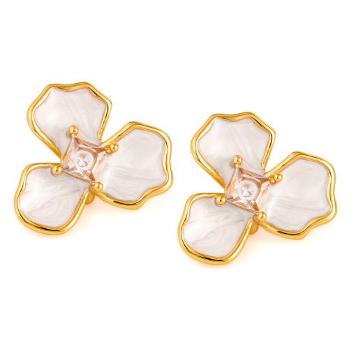 Wholesale Stainless Steel Floral Niche Earrings