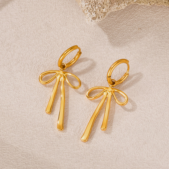 Wholesale Stainless Steel Ribbon Earrings