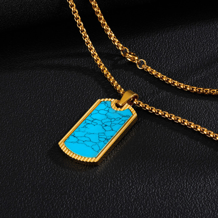 Wholesale Stainless Steel Turquoise Pendants