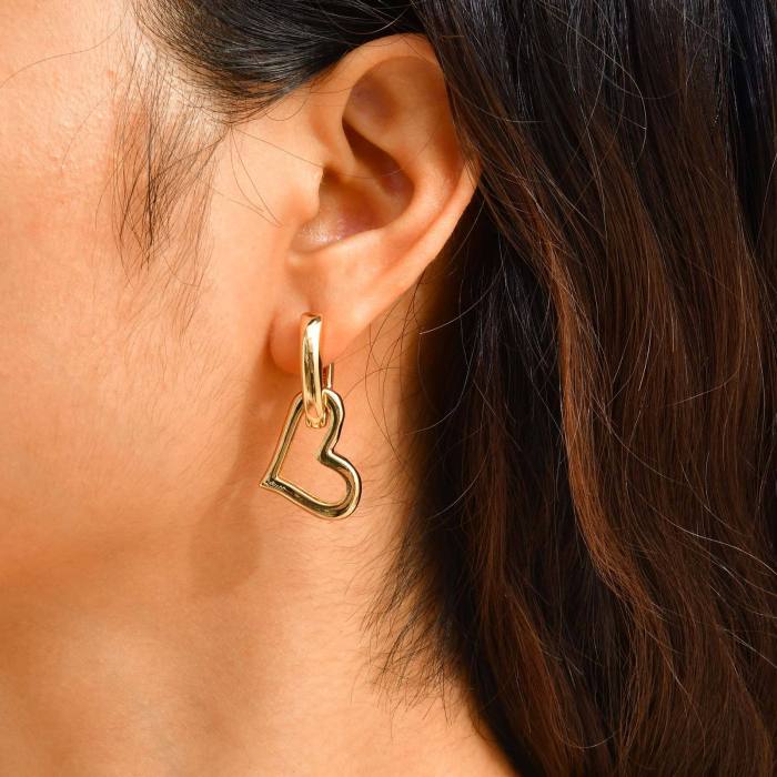 Wholesale Copper Heart Earrings