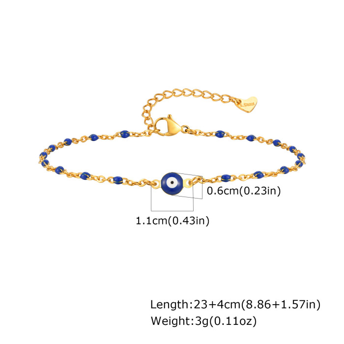 Wholesale Stainless Steel Devil's Eye Anklet