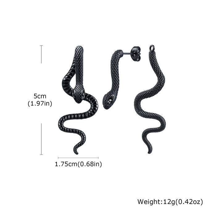 Wholesale Stainless Steel Snake Earrings