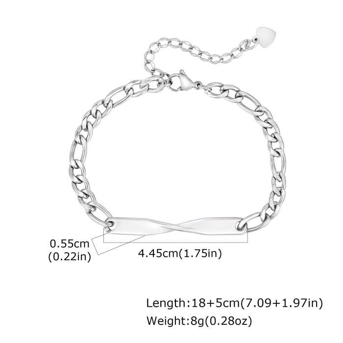 Wholesale Stainless steel Möbius Couple Bracelet