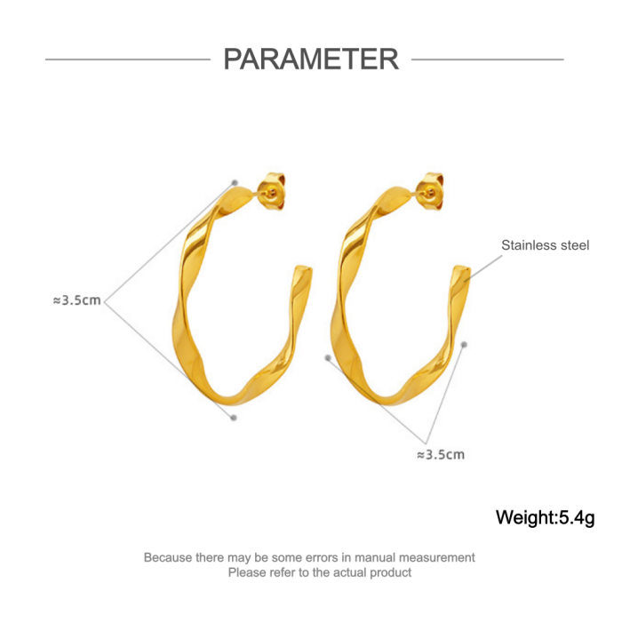 Wholesale Stainless Steel Möbius Earrings