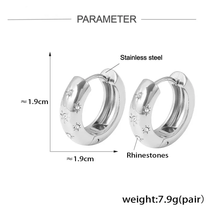 Wholesale Stainless Steel CZ Earrings