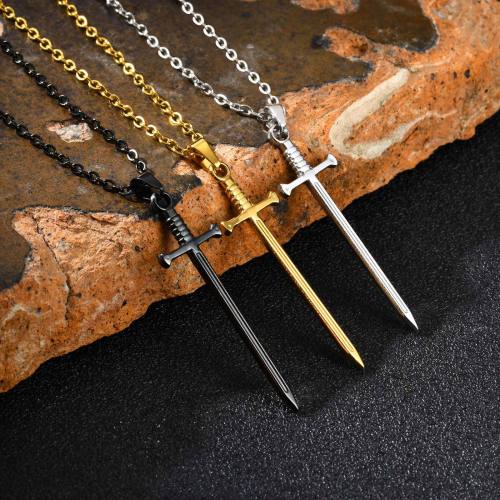 Wholesale Stainless Steel Sword Pendant Necklace