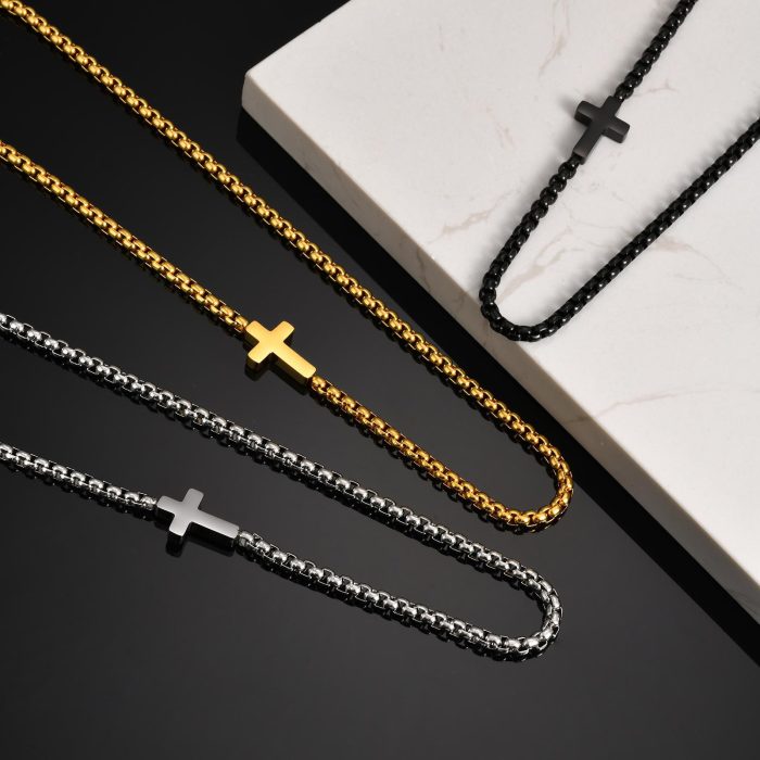 Wholesale Stainless Steel Mens Cross Necklace
