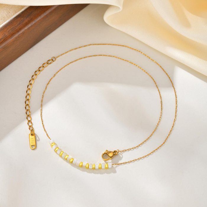Wholesale Stainless Steel Shell Beads Necklace