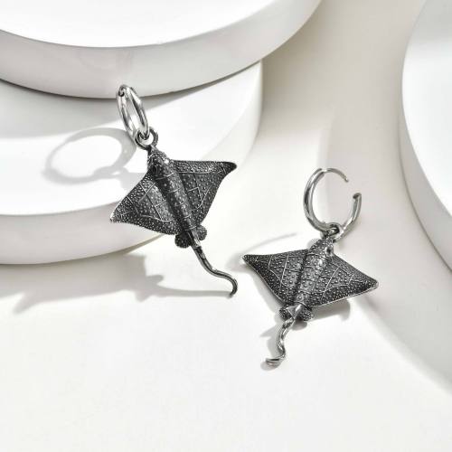 Wholesale Stainless Steel Devilfish Earrings