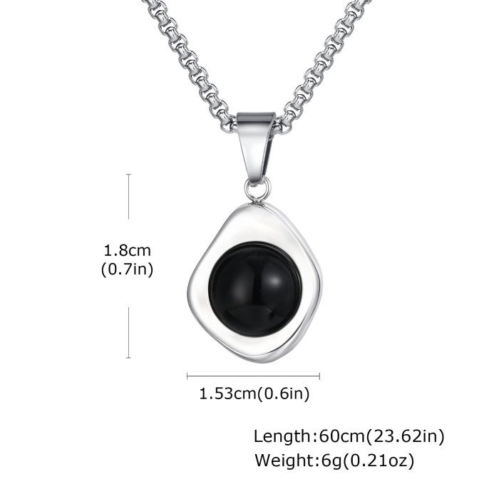 Wholesale Stainless Steel Tiger Eye Agate Stone Pendant