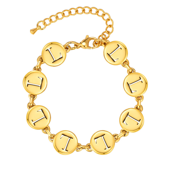 Wholesale Stainless Steel Initial Bracelets
