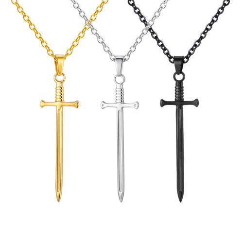 Wholesale Stainless Steel Sword Pendant Necklace