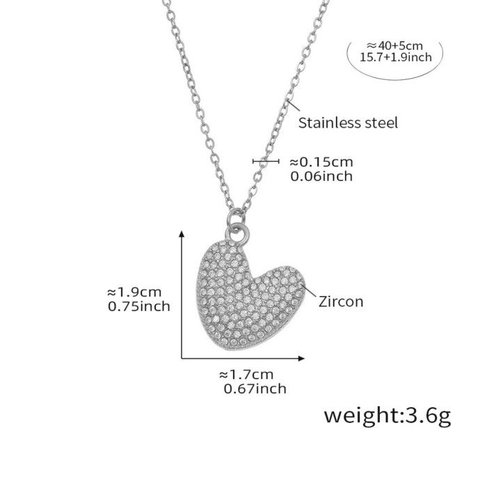 Wholesale Stainless Steel 5A CZ Initial Necklace
