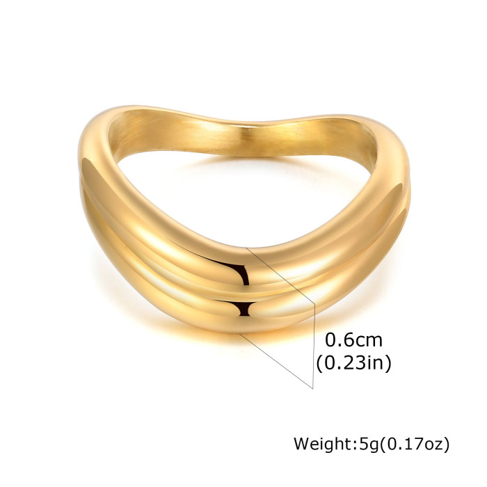 Wholesale Stainless Steel Wave Ring