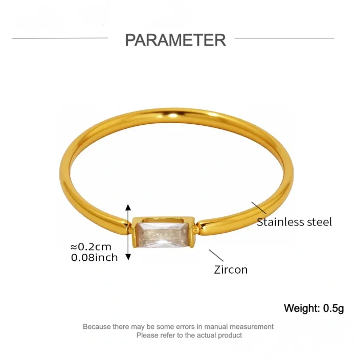 Wholesale Stainless Steel 5A Zirconia Ring