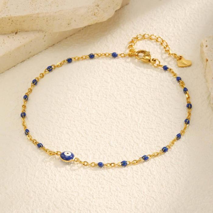 Wholesale Stainless Steel Devil's Eye Anklet