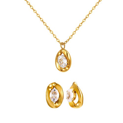 Wholesale Stainless Steel Earrings Necklace Set