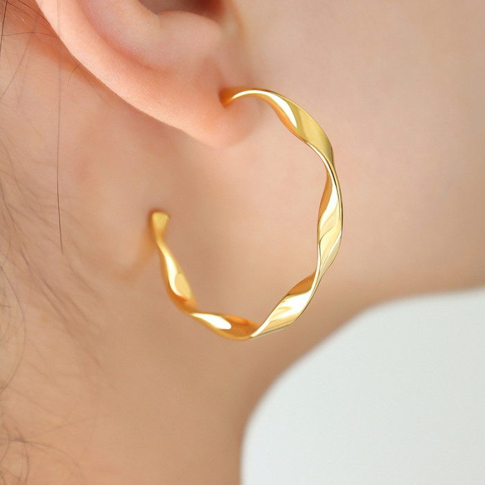 Wholesale Stainless Steel Möbius Earrings