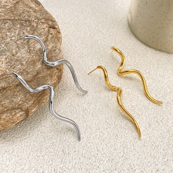Wholesale Stainless Steel Snake Earrings for Women