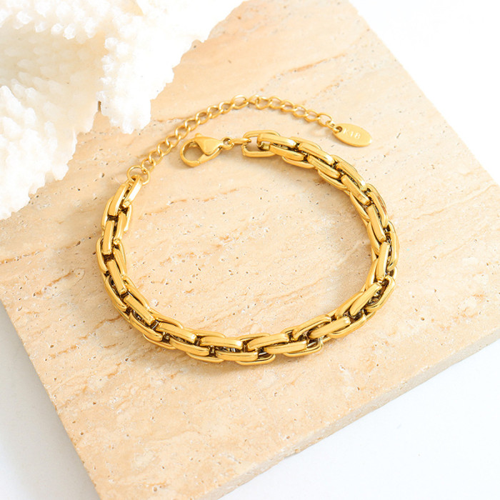 Wholesale Stainless Steel Chunky Chain Women Bracelet