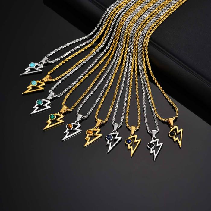 Wholesale Stainless Steel Lightning Pendant