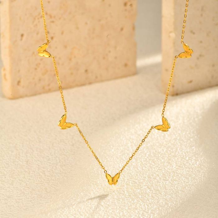 Wholesale Stainless Steel Butterfly Necklace
